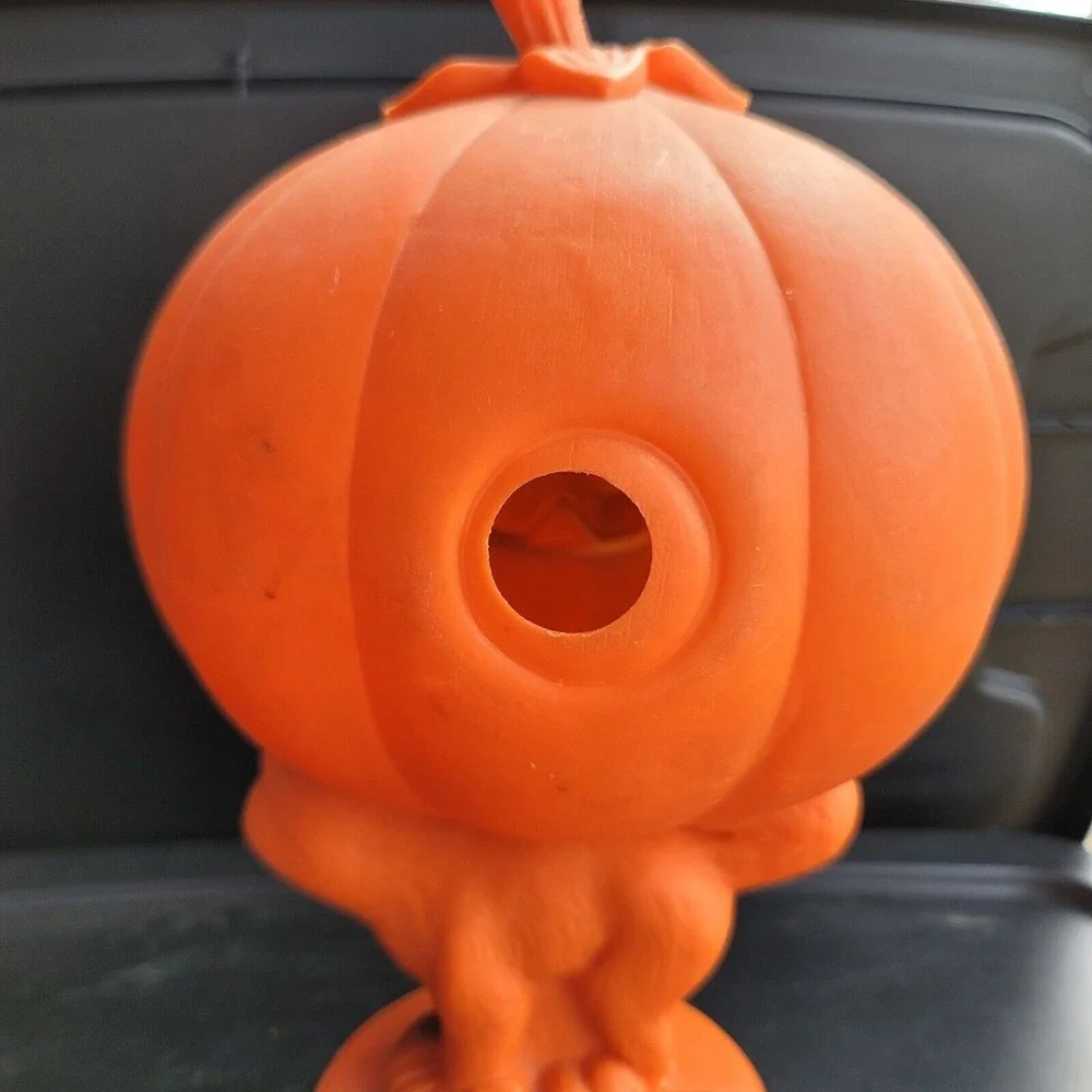 Blow Mold Halloween Jack O Lantern Black Cat Pumpkin Dancing Skeletons Table Top